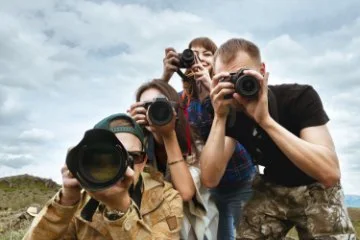 Photo of people in photography club 